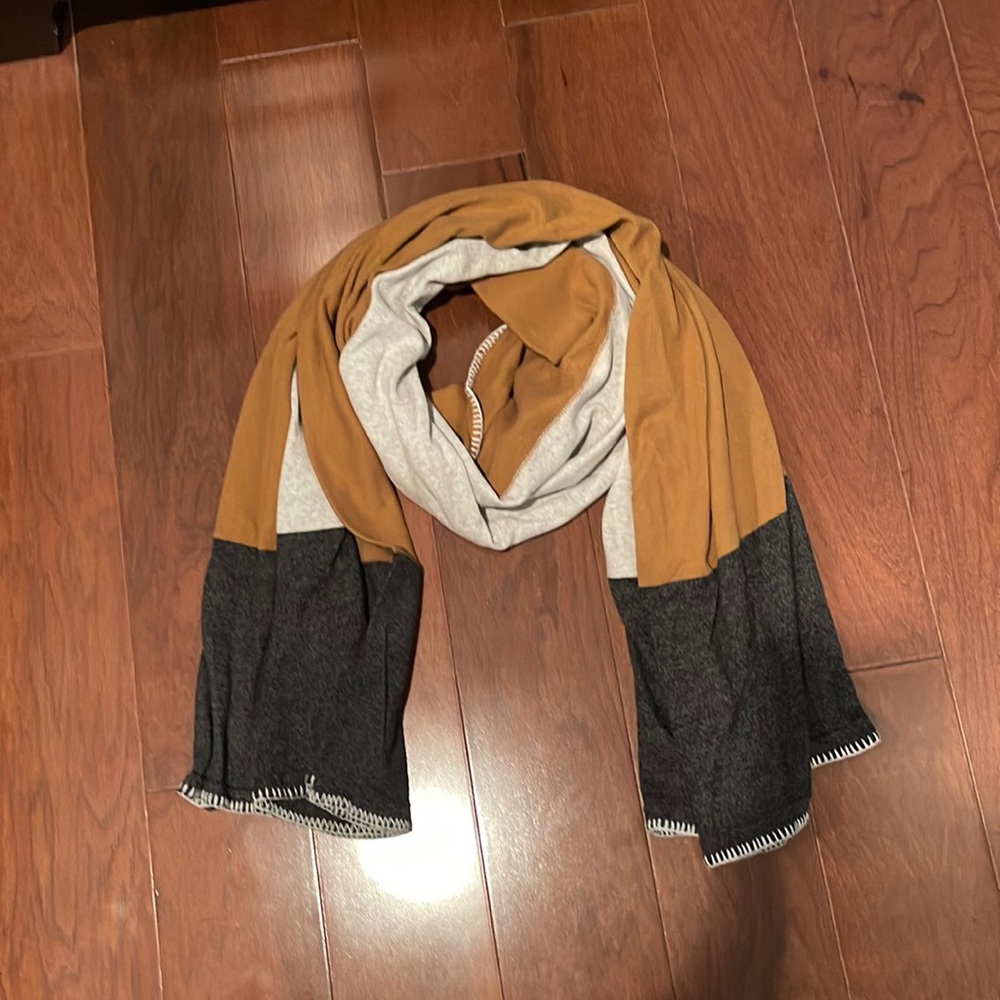 zestt Mustard, Gray & Cream Colorblock Scarf